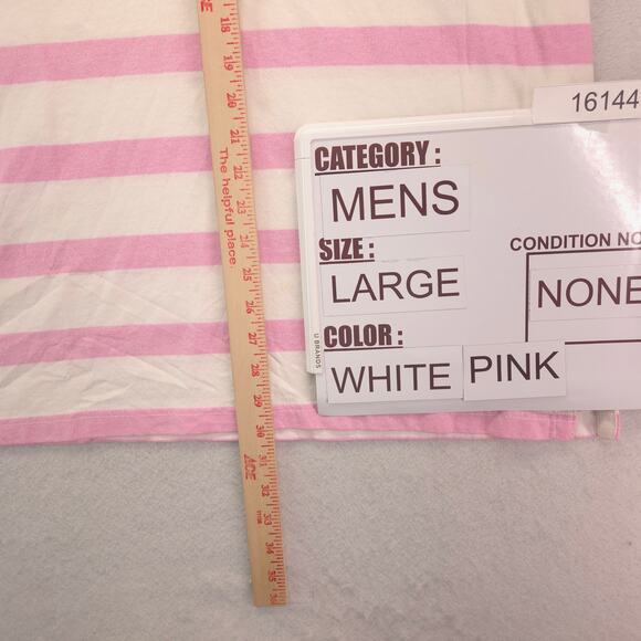 Polo by Ralph Lauren Collared Short Sleeve Polo Shirt Mens Size L White Pink - Picture 6 of 9